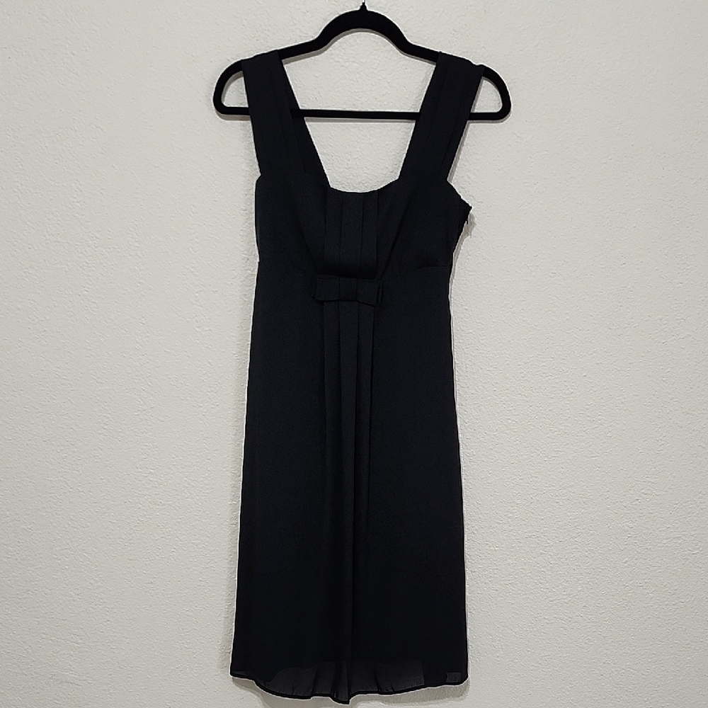 H&M Black Ruched Mini Sundress